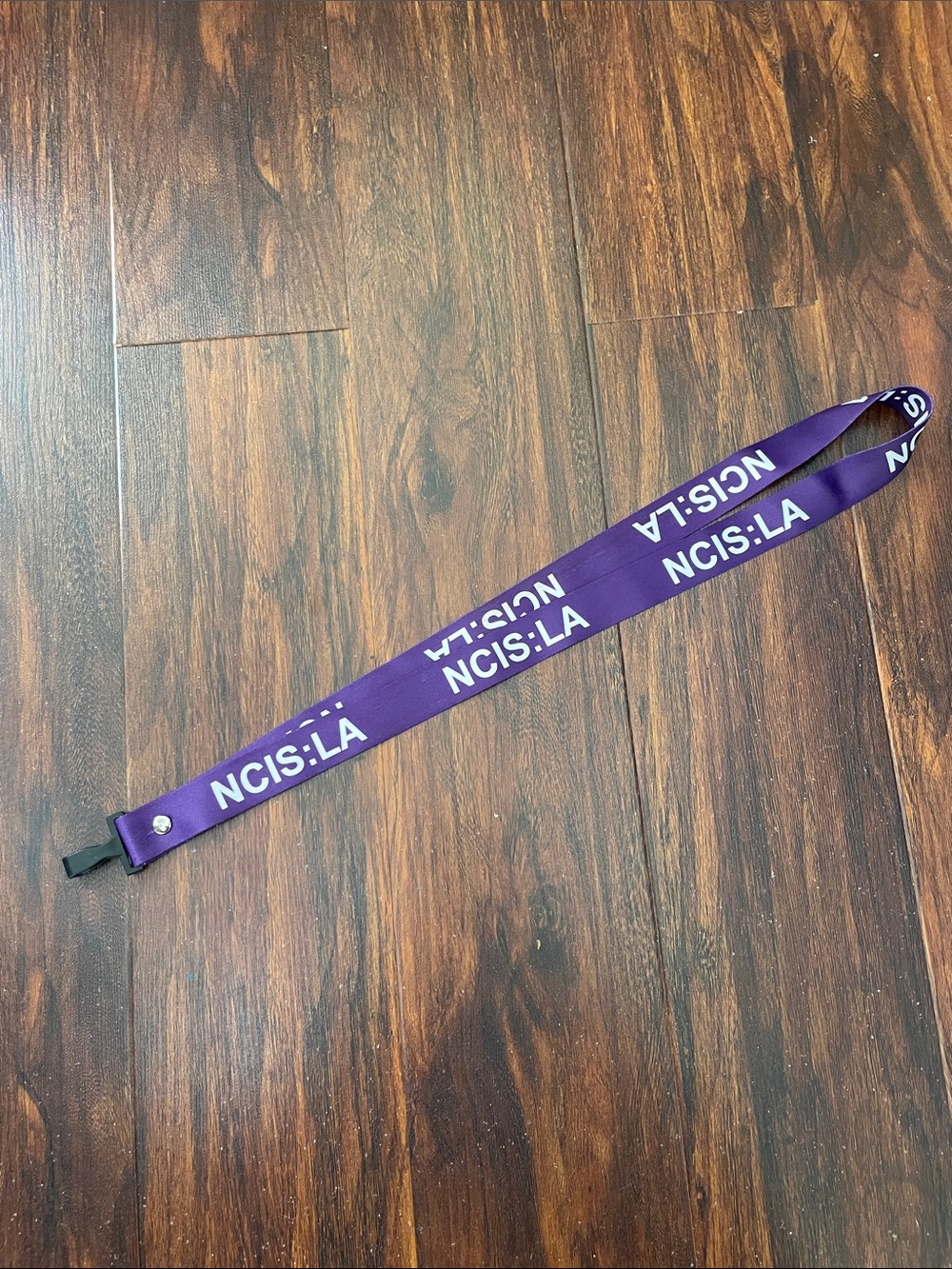 NCIS:LA Purple Lanyard Worn by Crew Member on Set, Perfect for Fans of CBS Show